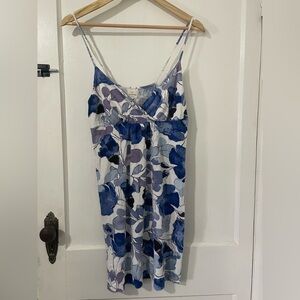 4/$20! Banana Republic Navy Watercolor Print Dress